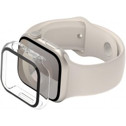 Husa Belkin ScreenForce TemperedCurve pentru Apple Watch 44mm / 45mm Series, Transparenta OVG004zzCL-REV