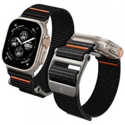 Curea Spigen DuraPro Flex pentru Apple Watch 49mm / 46mm / 45mm / 44mm Series, Neagra Portocalie AMP05981