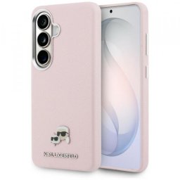 Husa MagSafe pentru Samsung Galaxy S26 S942, Karl Lagerfeld, Karl & Choupette Head's Pin, Roz