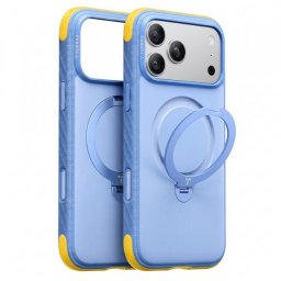 Husa MagSafe pentru Apple iPhone 18 Pro / 17 Pro, Torras, Ostand Q3 Rugged, Bleu