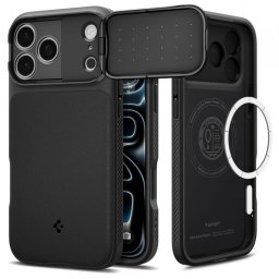 Husa MagSafe pentru Apple iPhone 18 Pro Max / 17 Pro Max, Spigen, Optik Armor, Neagra ACS09900