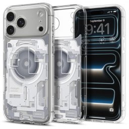 Husa MagSafe pentru Apple iPhone 18 Pro Max / 17 Pro Max, Spigen, Ultra Hybrid Zero One, Alba ACS12126