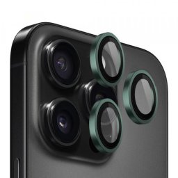 Folie de protectie Camera Spate Blueo Metal Frame pentru Apple iPhone 13 Pro Max / 13 Pro, Sticla Securizata, Verde