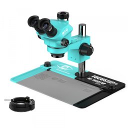Microscop RF4 RF-7050TVP, 7x si 50x (obiectiv 0.7x - 5x) si un set de oculare de mare claritate WF10X/22mm, Verde