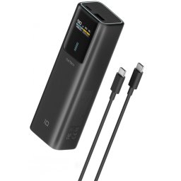 Baterie Externa Cuktech CKPB100PGLBL, 10000mAh, 150W, QC + PD, 1 x USB-A - 1 x USB-C, Neagra