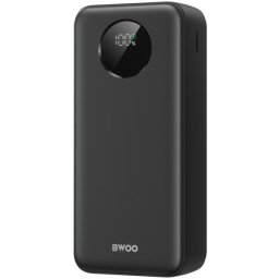 Baterie Externa BWOO BO-P64, 30000mAh, 22.5W, QC + PD, 1 x USB-C - 2 x USB-A, Neagra