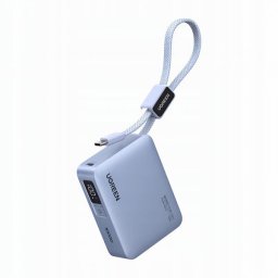 Baterie Externa Ugreen PB584 (75173B), 10000mAh, 33W, QC + PD, 1 x USB-A - 2 x USB-C, Bleu