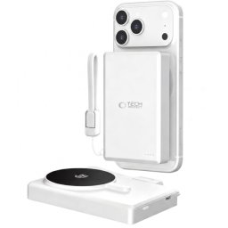 Baterie Externa Wireless Tech-Protect PB40 LifeMag, 10000mAh, 25W, PD + FQI, 1 x QI - 1 x USB-C, Argintie