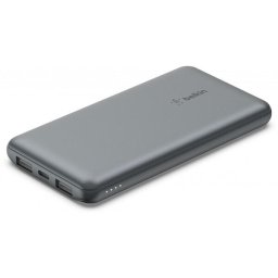 Baterie Externa Belkin BPB011btGY, BoostCharge, 10000mAh, 15W, 1 x USB-C - 2 x USB-A, Gri
