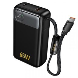 Baterie Externa HOCO Q53, 12000mAh, 65W, QC + PD, 1 x USB-A - 2 x USB-C, Neagra