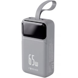 Baterie Externa Forever Vibe-TB65, 20000mAh, 65W, QC + PD, 2 x USB-A - 2 x USB-C, Gri