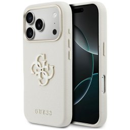 Husa Husa pentru iPhone 17 Pro - Guess Hardcase Resin Logo (GUHCP17L5PS4RGGE) - Beige