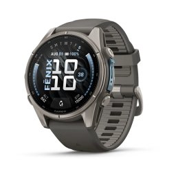 Smartwatch fēnix 9 43mm Titanium with Pebble Grey Silicone Band