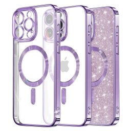 Husa Husa pentru iPhone 16 Pro - Techsuit Luxury Glitter MagSafe - Light Purple