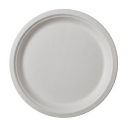 Set 2 x Farfurii Biodegradabile, Compostabile, Rotunde, Albe, 22 cm, 50 buc