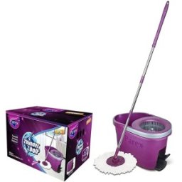 Set 2 x Galeata cu Pedala si Mop Rotativ, Parex Thunder Bolt, 20 l, Roz