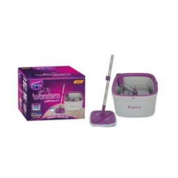Set 2 x Mop Rotativ Parex Wondero si Galeata, Roz