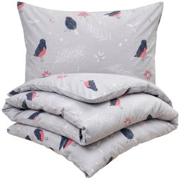 4Home Lenjerie de pat din bumbac Winter Robin, 140x 200 cm, 70 x 90 cm, 140 x 200 cm, 70 x 90 cm