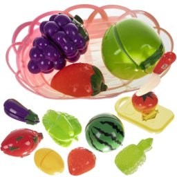 Set fructe si legume de taiat în cos, 23 piese, jucarie educativa