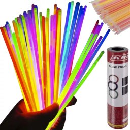 Set 100 bete luminoase fluorescente, 8 culori, cu conectori