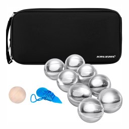 Set boules/petanque cu 8 bile metalice si husa Kruzzel