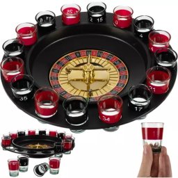 Ruleta de petrecere cu 16 pahare shot si 2 bile metalice Malatec