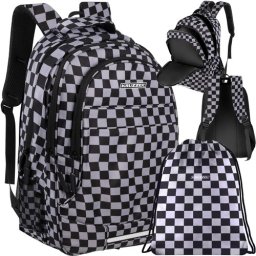 Rucsac 22L cu model in carouri si sac sport Kruzzel