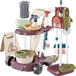 Set de curatenie pentru copii Kruzzel cu aspirator si carucior