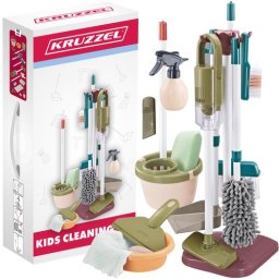 Set de curatenie pentru copii Kruzzel 15 piese cu aspirator interactiv