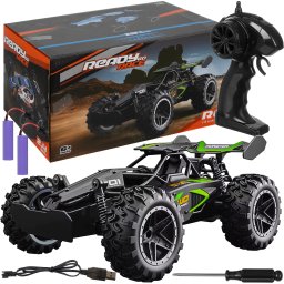 Masina RC off-road Kruzzel 1:18 cu suspensie completa si 2 baterii