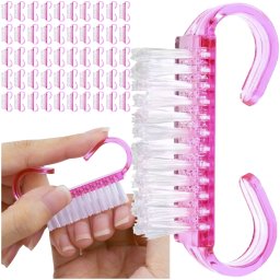 Set 50 perii pentru manichiura Soulima, roz, cu husa inclusa