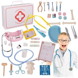 Set doctor pentru copii Kruzzel, trusa medicala educativa 26 piese