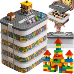 Cutie pentru depozitarea pieselor de constructie, 4 niveluri, Kruzzel