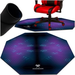 Covor protectie pentru scaun gaming si birou, octogonal, 120x120 cm, Dunmoon