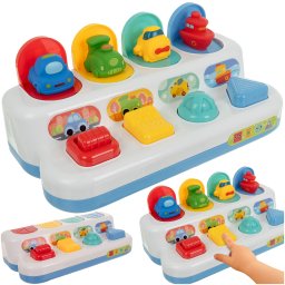 Jucarie educativa cu vehicule saritoare interactive pentru copii