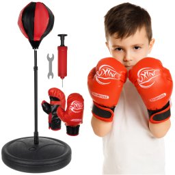 Set box pentru copii cu sac reflex reglabil si manusi de box