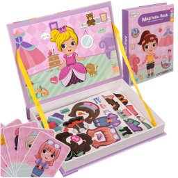 Puzzle magnetic de moda pentru copii, 51 piese, tip carte