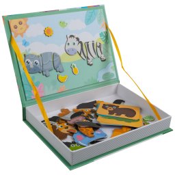 Puzzle magnetic Montessori cu animale africane pentru copii