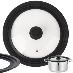 Capac universal 3 în 1 din silicon si sticla 24/26/28 cm Ruhhy