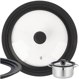 Capac universal 3 în 1 din silicon si sticla 28/30/32 cm Ruhhy