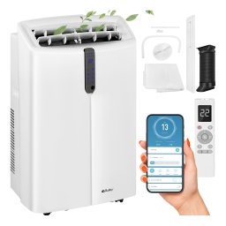 Aer conditionat portabil WiFi Ruhhy 3.5 kW, 12000 BTU, alb