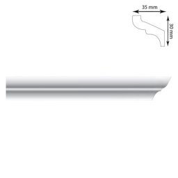 Set 112 baghete decorative pentru colt, 35x30 mm, lungime 2 m, Dms