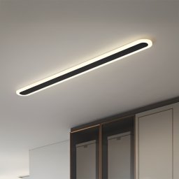Aplica LED de exterior SUHA, 50 cm, 6W, IP65, metal, liniara, negru