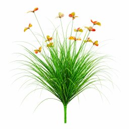 Planta artificiala iarba ornamentala tip fluture, 100 cm, 13 flori