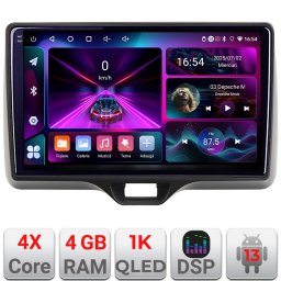 Navigatie Android Toyota Yaris 2020+ cu GPS, 4GB RAM, 64GB si ecran 1K InCell