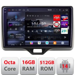 Navigatie Android Toyota Yaris 2020+ QLED 2K, 16GB RAM, 512GB