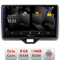 Navigatie Android Toyota Yaris 2020+ cu GPS, CarPlay, 8GB RAM si 128GB