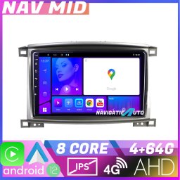 Navigatie Android Toyota Land Cruiser L100 2002-2008, 4GB RAM, 32GB, CarPlay