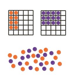 Joc magnetic gigant pentru invatarea matematicii, 50 piese, 7+