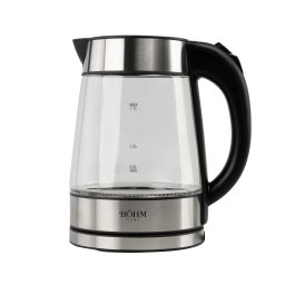 Fierbator electric BÖHM Home din sticla, 1,7 L, 1850-2200 W, baza 360°